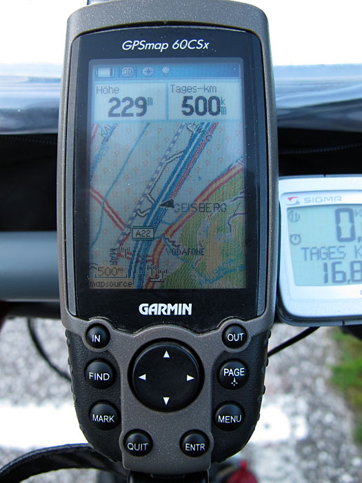 Knapp 17 km hinter Kaltern erreiche ich die 500 Kilometer Marke