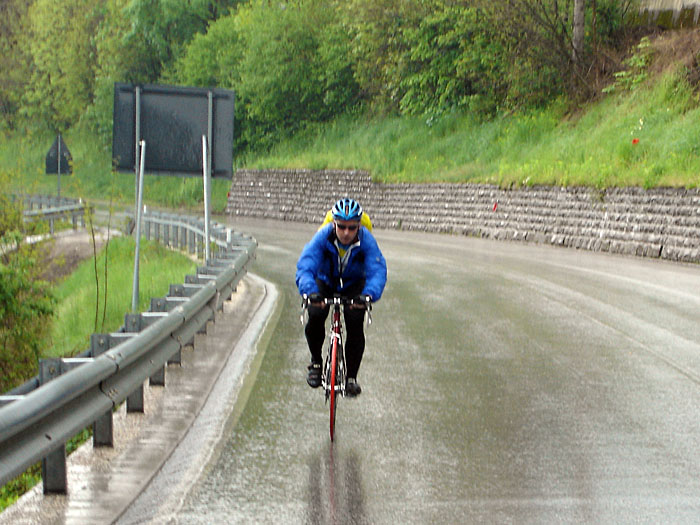 ... also machen wir kehrt und fahren zurück, es sind ja nur 40 km bis zum Auto