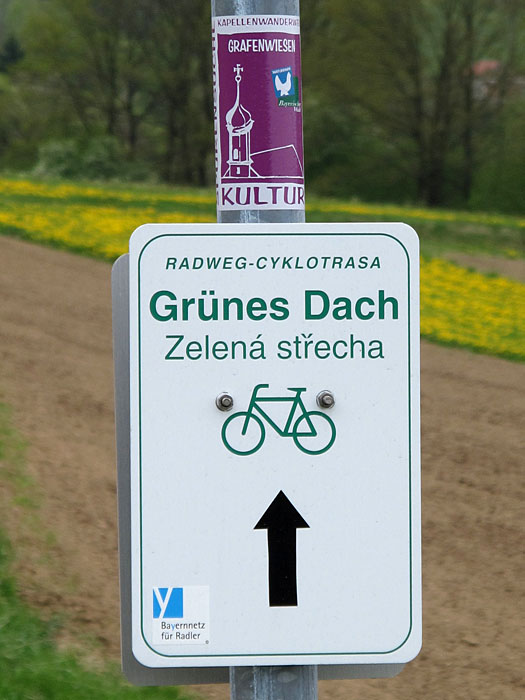 Der Radweg führt bis nach Tschechien hinein