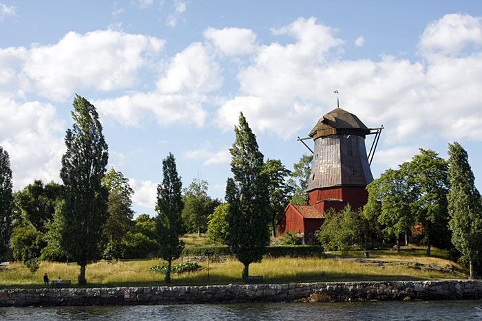 Eine holländische Windmühle