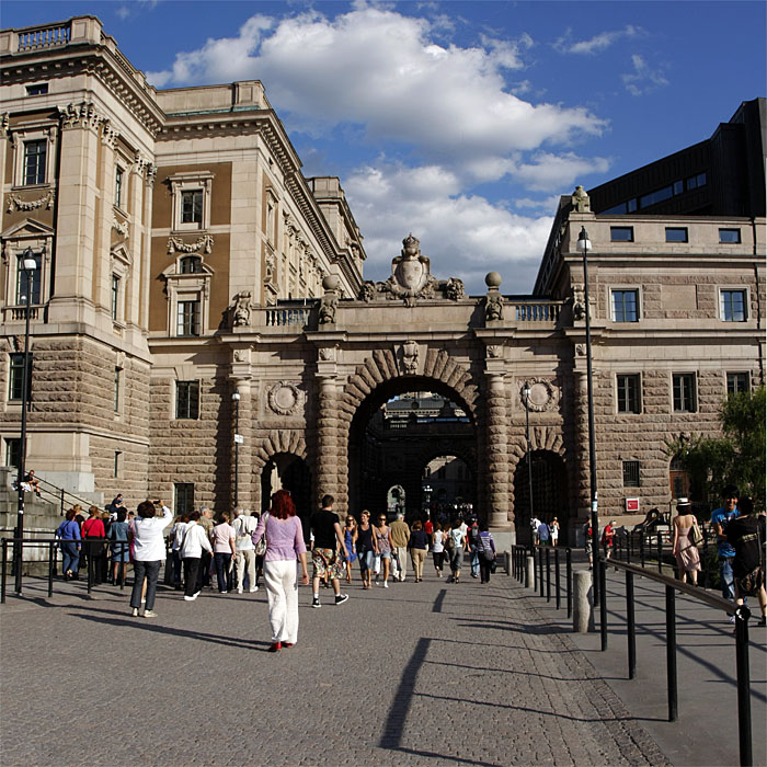 Medeltidsmuseum am Übergang zur Gamla Stan