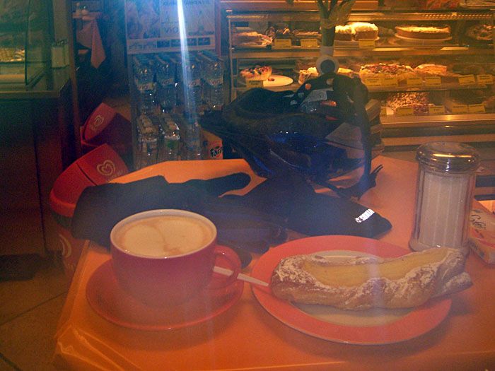Im Café beschlägt die Kamera :-(