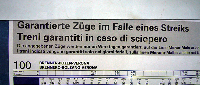 Was ist in Italien schon garantiert - außer Streik ;-)