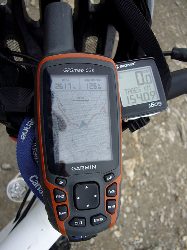 Das GPS zeigt 9 Meter Höhe mehr an, das ist genau genug