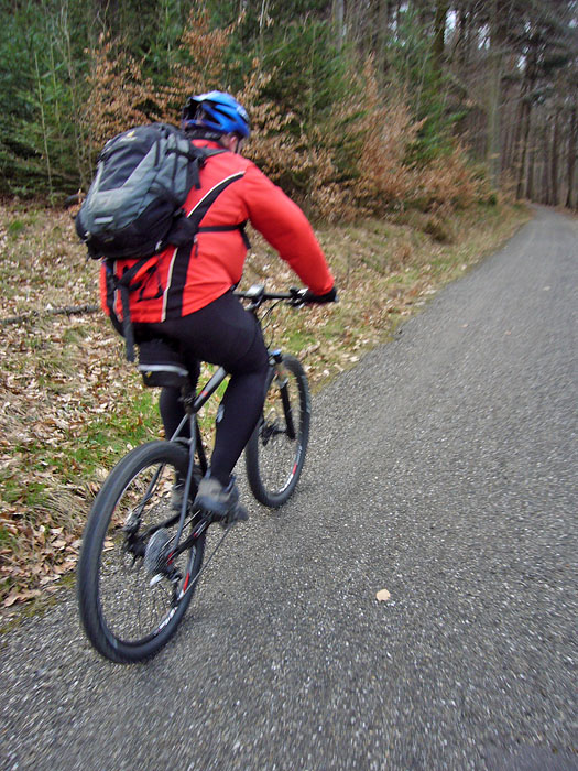 Auf dem Albtalradweg ist es noch etwas kühl