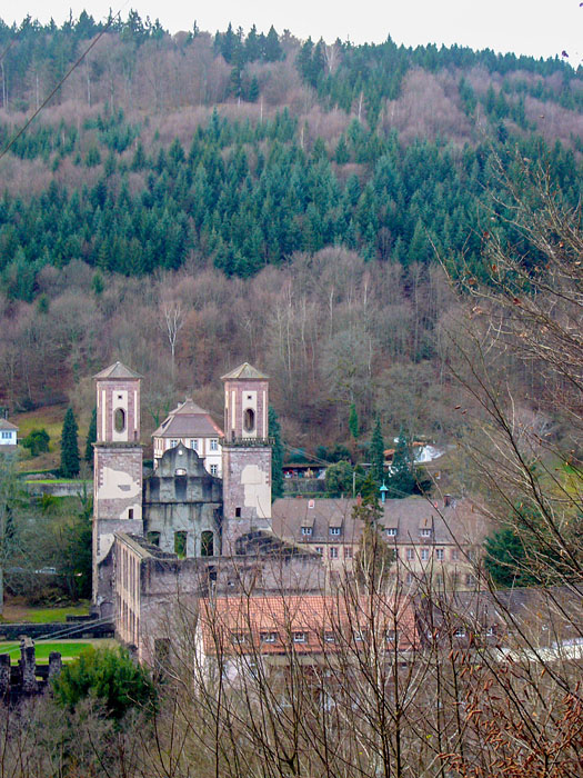 Wenn im Winter die Blätter fehlen, sieht man auch mal das Kloster Frauenalb