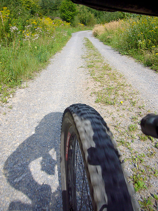 Hinterrad mit Luft ...