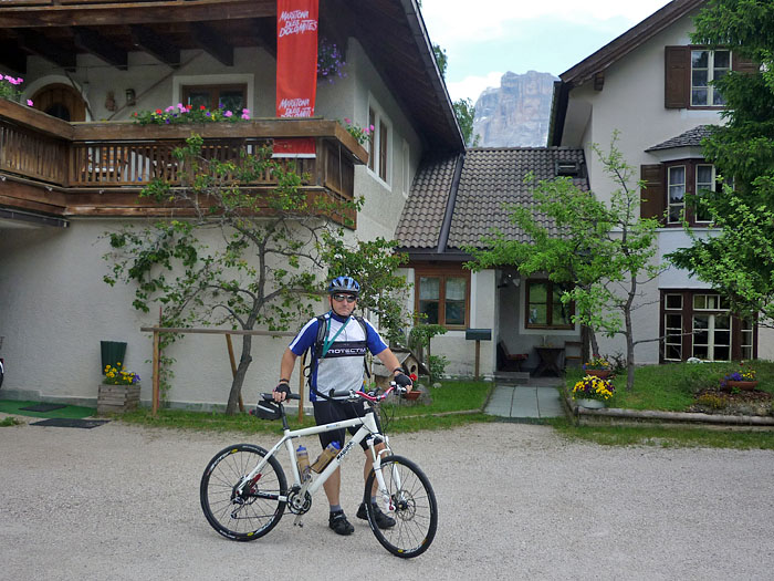 Start vor unserer Unterkunft in La Villa