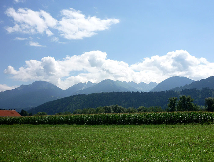 Die Tuxer Alpen grüßen aus der Ferne