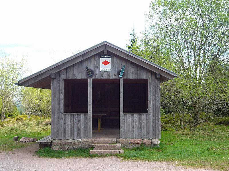 Schutzhütte am Turm, heute brauchen wir sie nicht