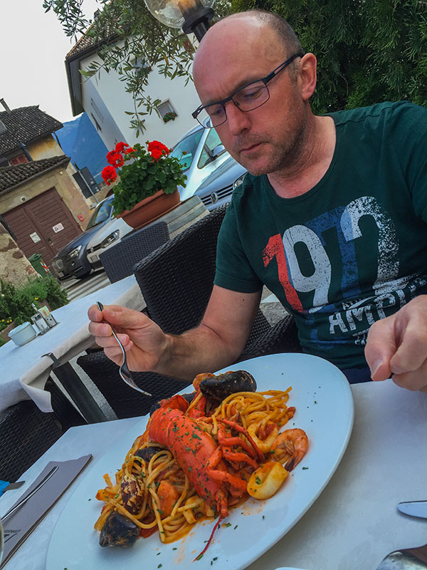 Abendessen: Spaghetti mit Meeresfrüchten