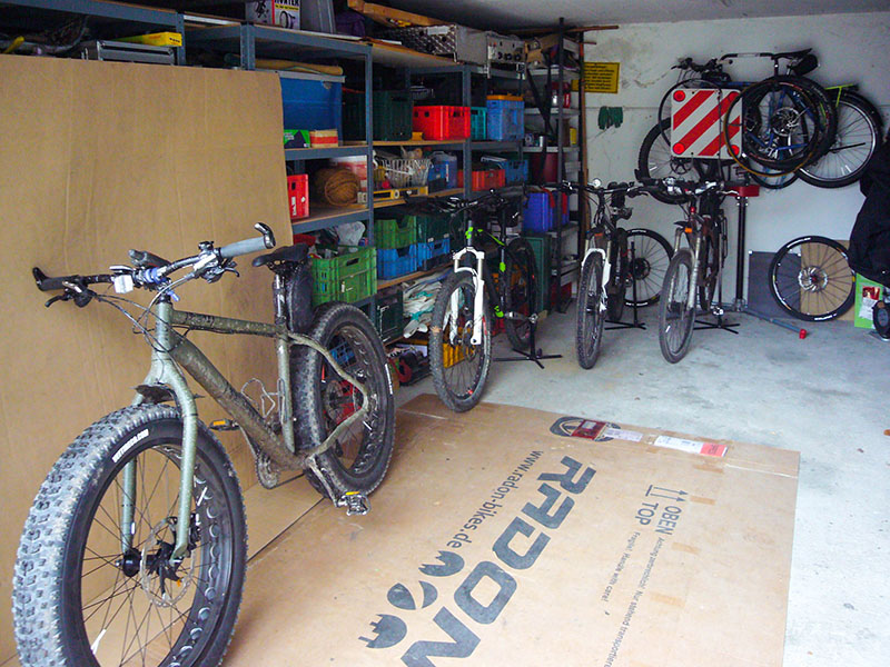 Wieder daheim in der trockenen Garage
