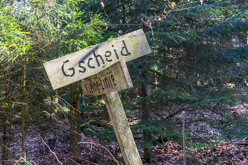 Das Schild steht da, weils g'scheid bergauf geht ...