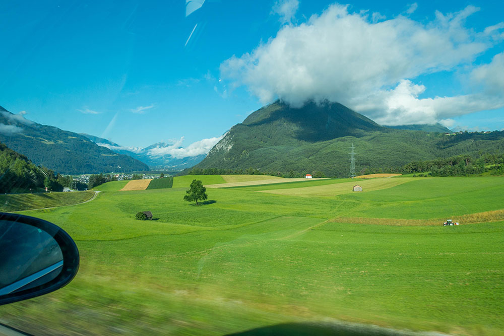 Blick aus dem Autofenster ...