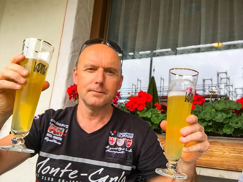Nach ~20 km Wanderei, haben wir uns das Radler verdient