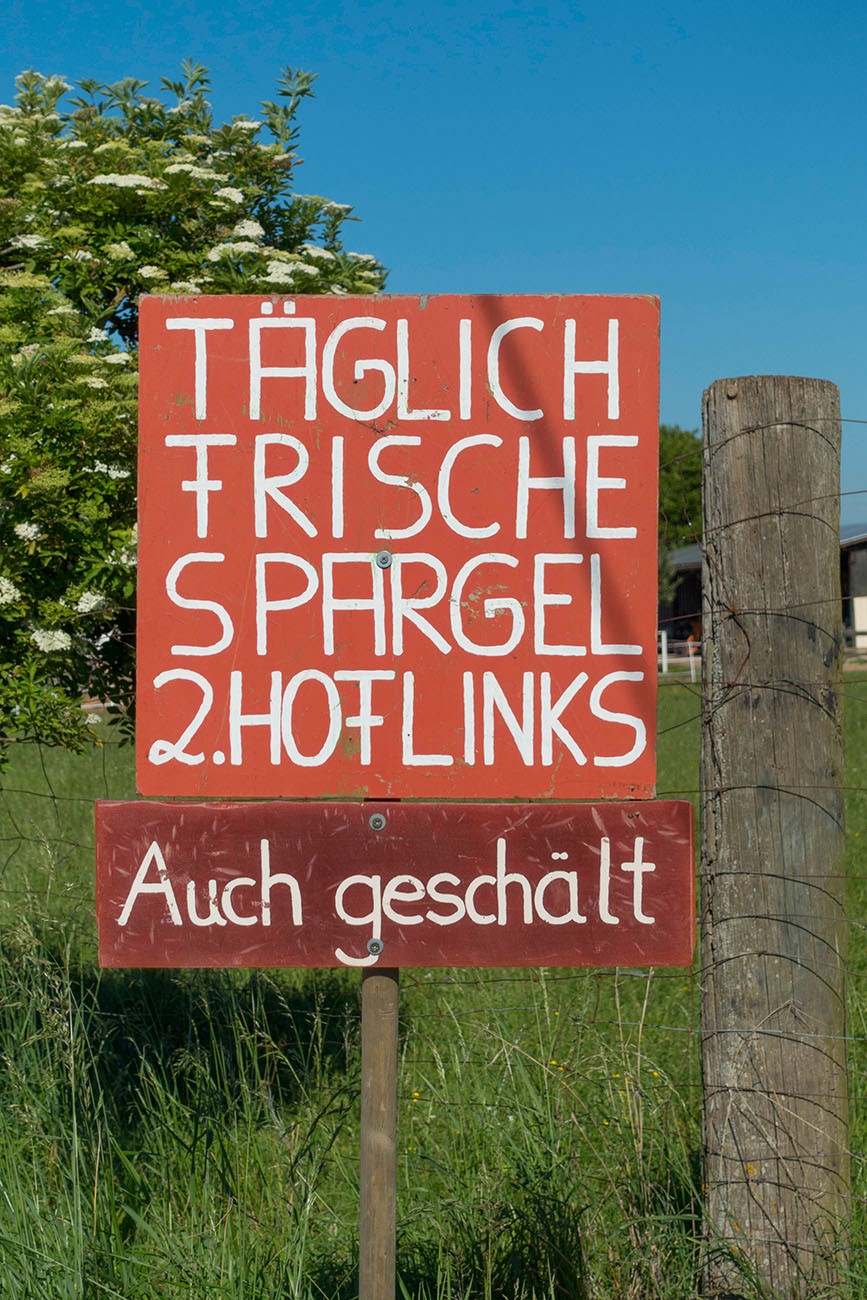 Auf der Tour de Spargel gibt es natürlich auch selbigen 