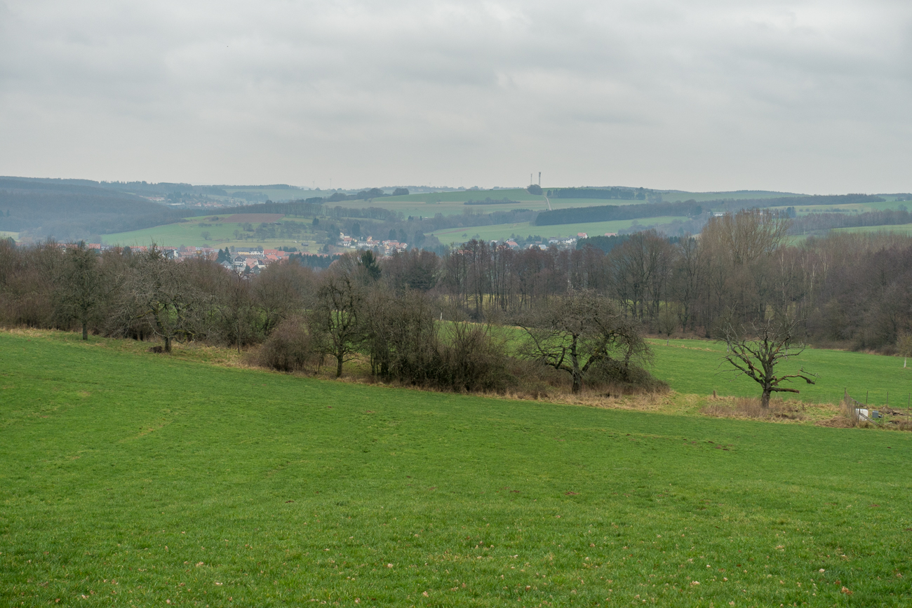 Zugewachsener In der hügeligen Landschaft ... 