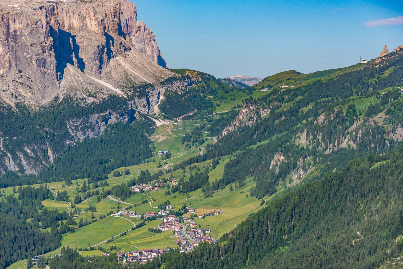 Blick zum Grödner Joch
