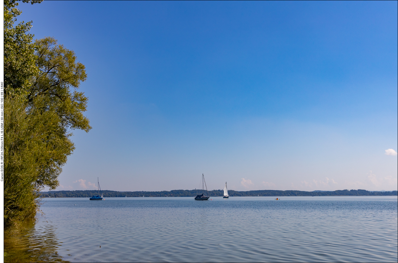 Einige Segelboote auf dem See ...