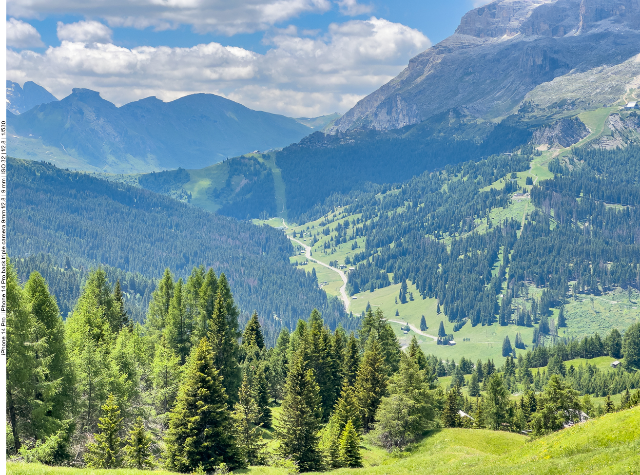 Blick zum Passo Campolongo 