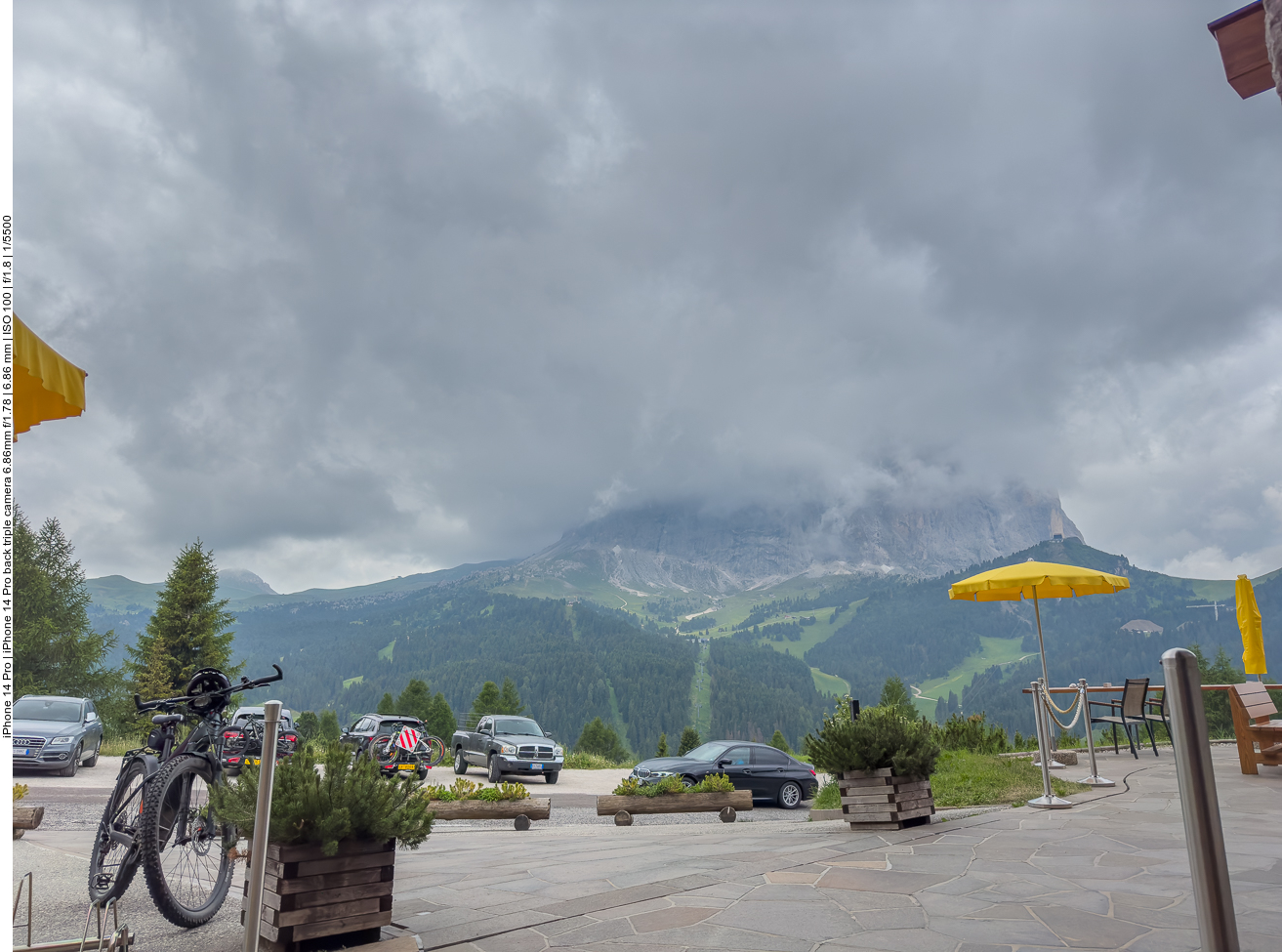 Vom Langkofel ist leider kaum etwas zu sehen ...