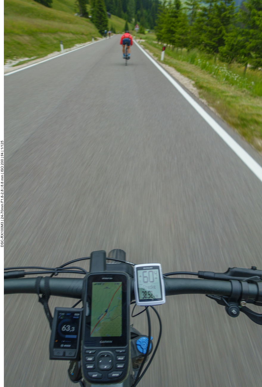 Die 60 km/h haben wir hier leicht geknackt 