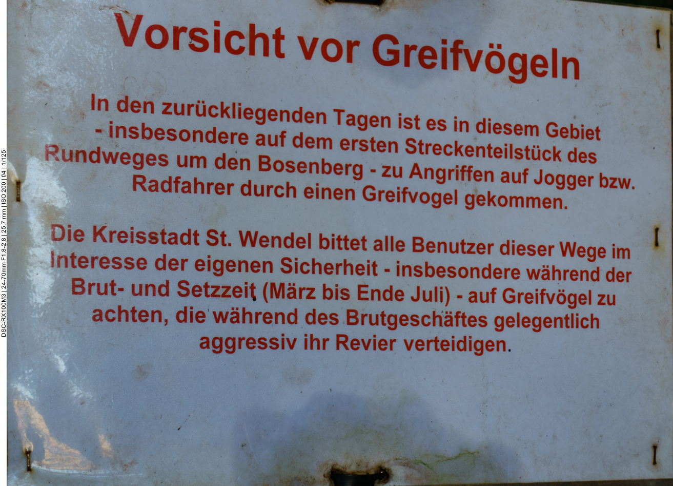 Zum Glück trage ich einen Helm ;-) 
