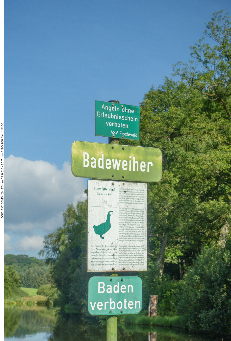 Badeweiher, aber Baden verboten???