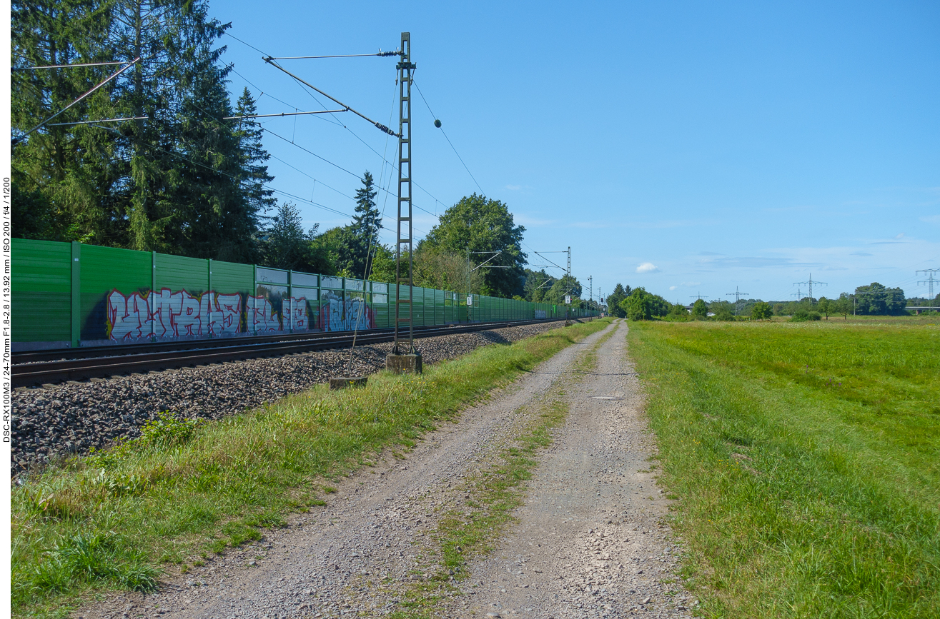 Zum Abschluss noch mal an der Bahnstrecke entlang