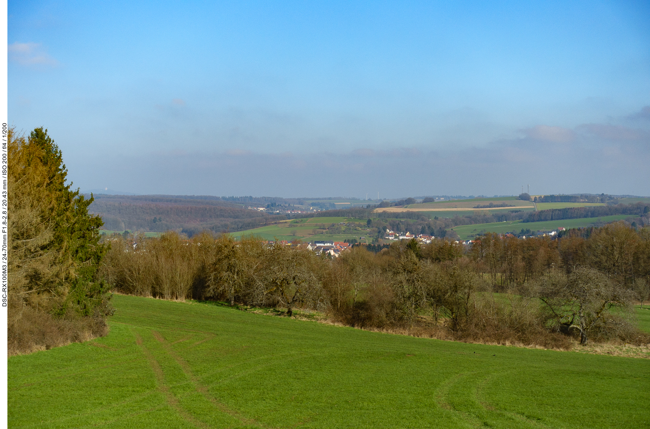 Landschaft bis zum Horizont ;-)