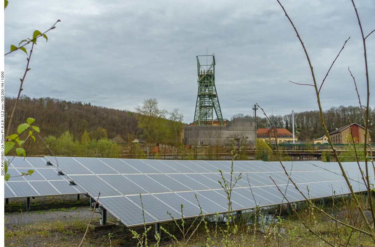 Ehemalige Grube St. Charles: Statt Kohle wird heute Sonne gefördert ;-)