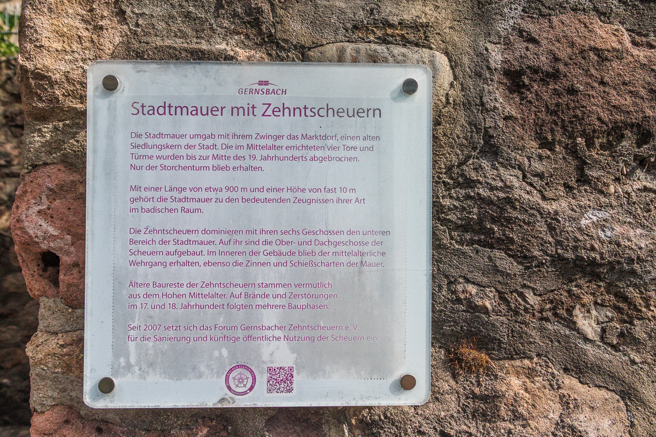 Infos zur Stadtmauer und der Zehntscheuern