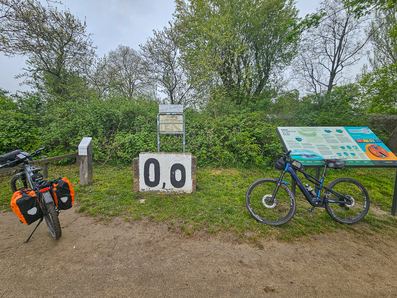 Kilometer 0,0 des Mains ist erreicht