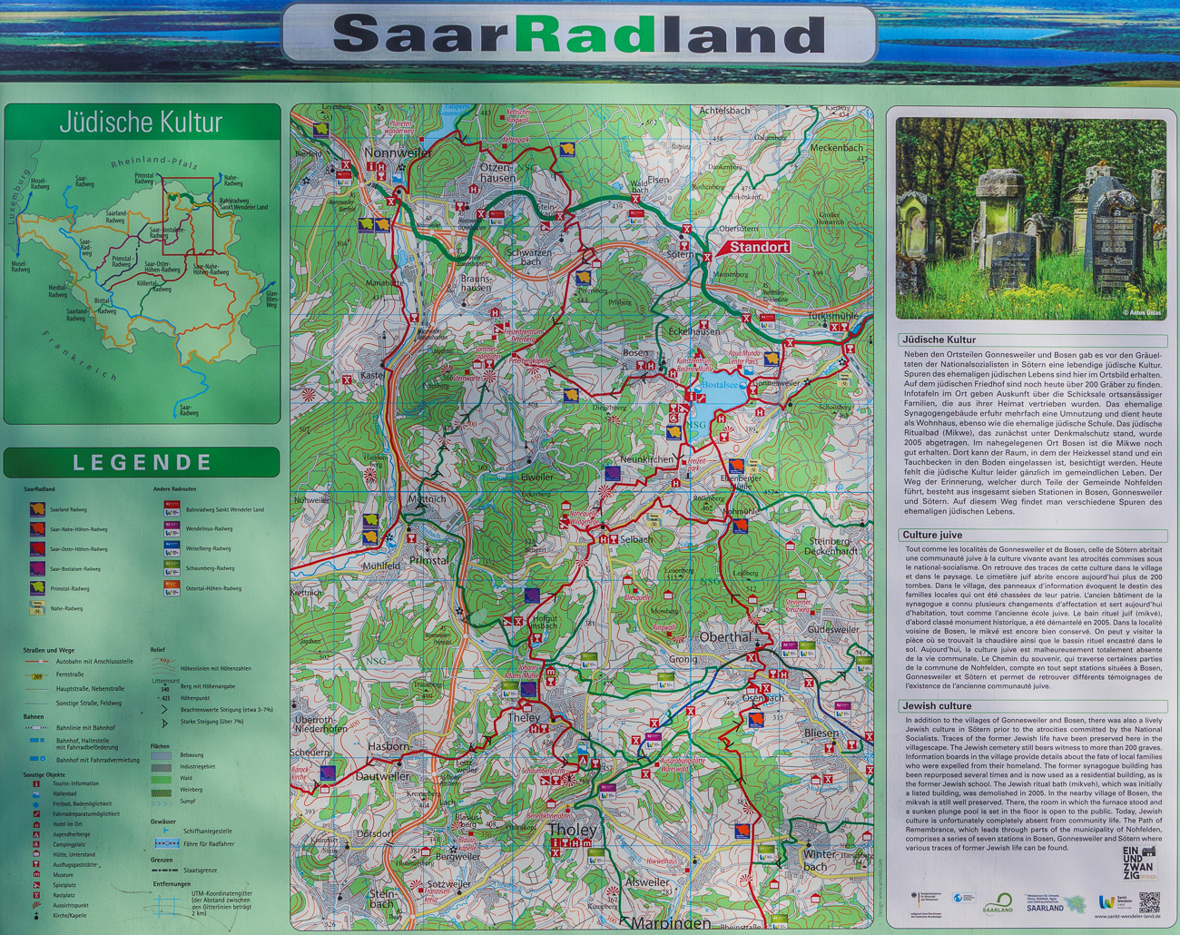 Infotafel zu den Radwegen im St. Wendeler Land