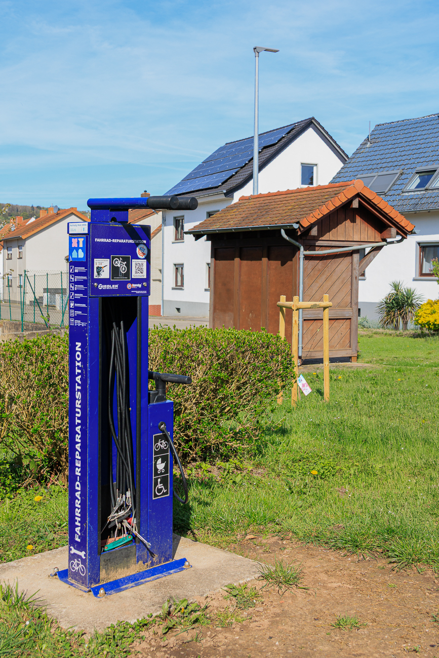 Es gibt mehere Pannenstationen f&uuml;r Fahrr&auml;der ...