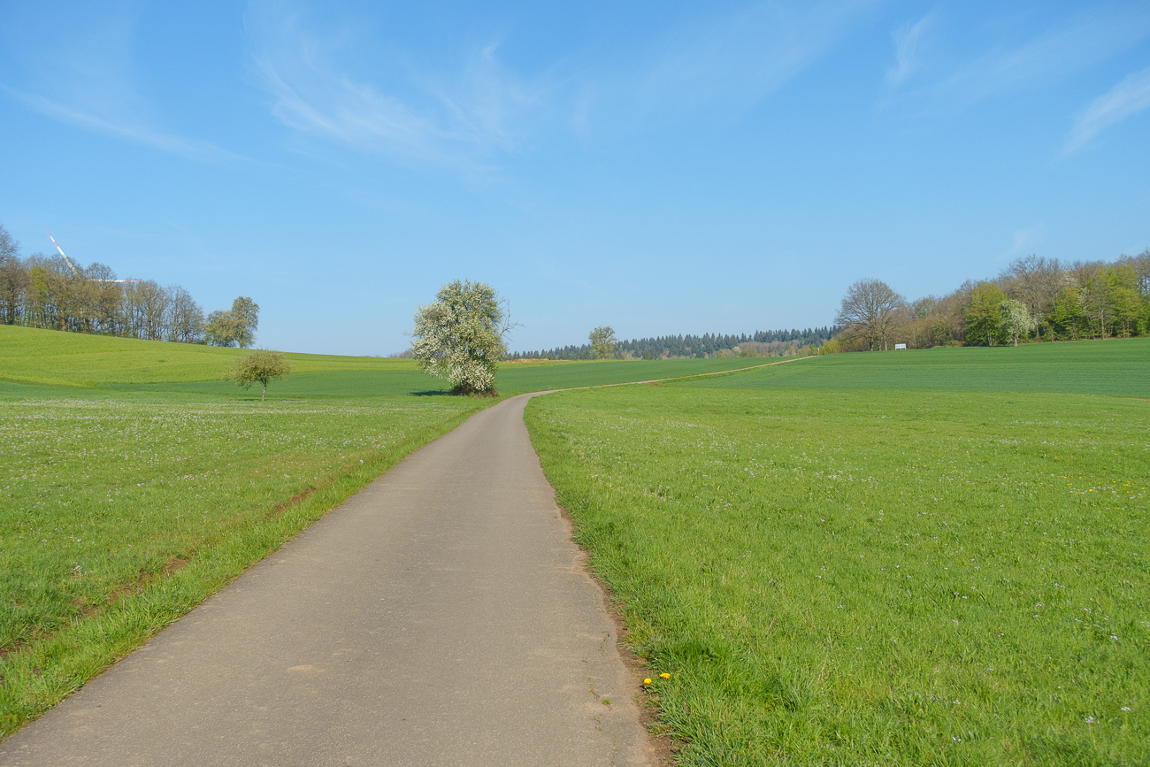 Sch&ouml;ner Weg &uuml;ber die H&uuml;gel