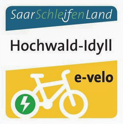 Kennzeichnung des Radwegs "E-Velo Hochwald Idyll"
